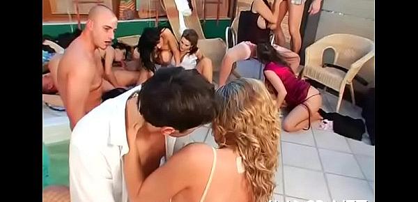  Favourable boy gets fucked by a group of smoking hot girls